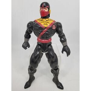 2001 Sunco Black Red NINJA Warrior Articulating Action Figure 10